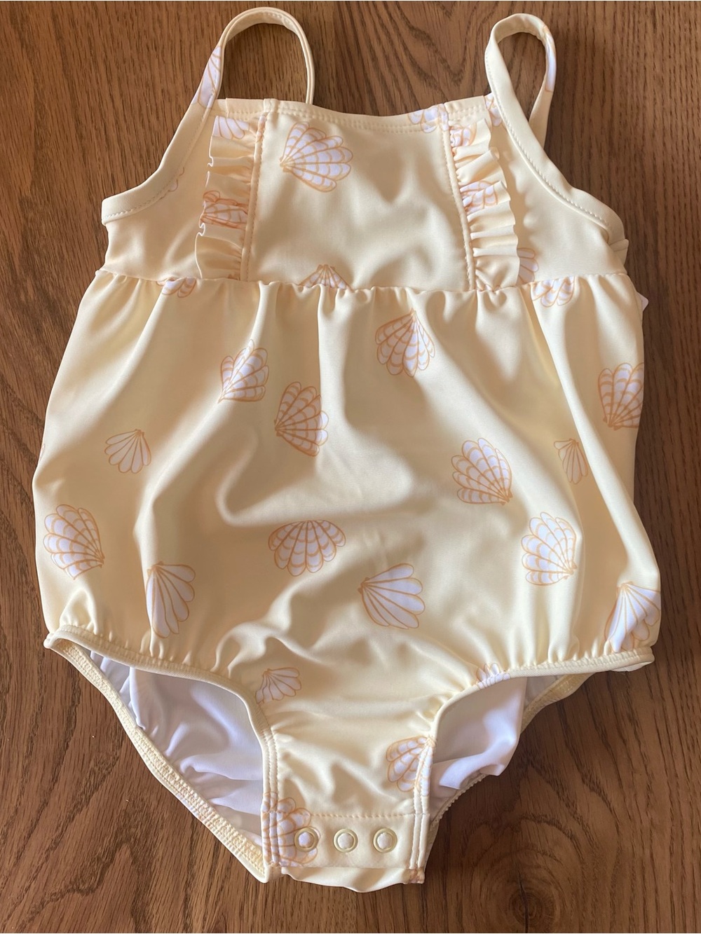 NWT Carter’s Yellow Shell-Print One-Piece Swimsuit